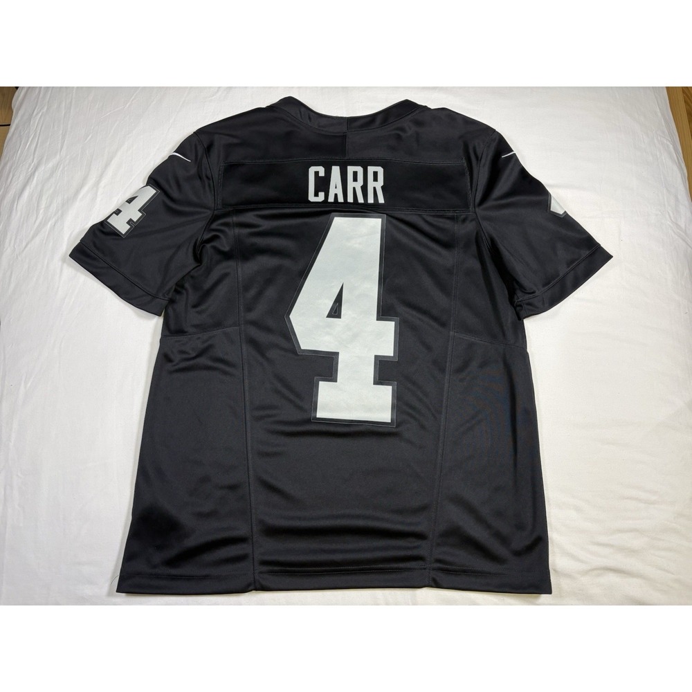 Nike Derek Carr Las Vegas Raiders Game Football Jersey Black Men's Size Medium - Picture 5 of 8